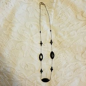 Necklace with black beads